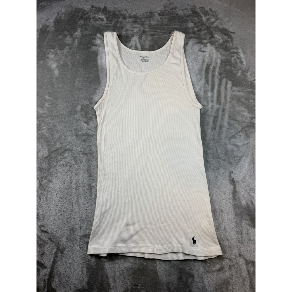 Polo Ralph Lauren Tank Men's Medium Single Classic Fit Cotton White